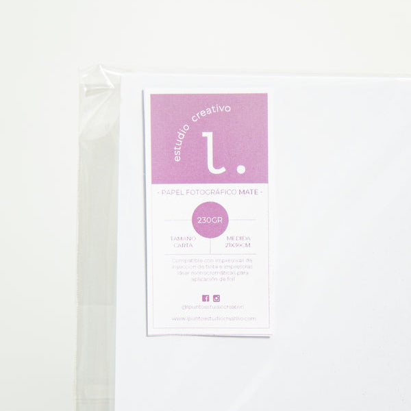 Papel fotográfico mate  230 gr